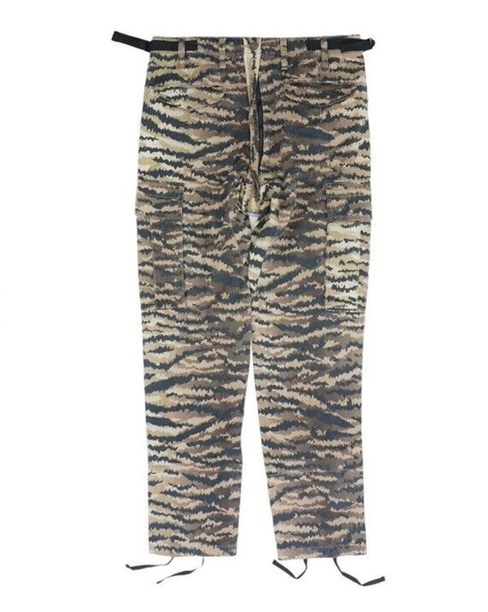 NWT GIAMBATTISTA VALLI x H&M Tiger Print Cargo Pants W33 Full Zip Front And Back